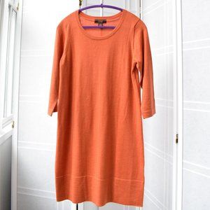 Victor Alfaro Rust Orange Wool Sweater Dress